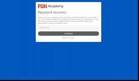 
							         Forgot password - PDH Academy								  
							    