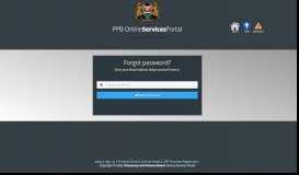 
							         Forgot Password - PPB - Online Services Portal								  
							    