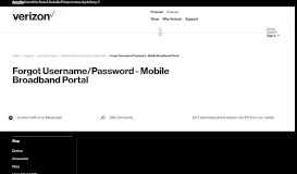 
							         Forgot Username/Password - Mobile Broadband Portal | Verizon ...								  
							    