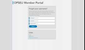
							         Forgot your username? - OPSEU Member Portal								  
							    