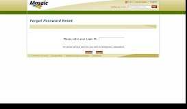 
							         Forgot/Reset Password - Mosaic Online Login - The Mosaic ...								  
							    