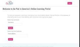 
							         Forgotten password - Au Pair in America's Online Learning Portal								  
							    