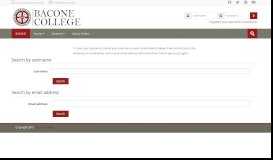 
							         Forgotten password - Bacone College Online								  
							    