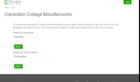 
							         Forgotten password - Clarendon College Moodlerooms - Blackboard								  
							    