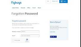 
							         Forgotten Password - Flybuys								  
							    