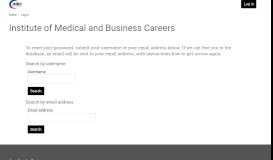 
							         Forgotten password - Institute of Medical and Business Careers								  
							    