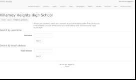
							         Forgotten password - Killarney Heights High School								  
							    
