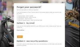 
							         Forgotten password - Log in								  
							    