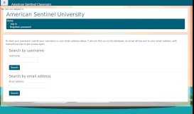 
							         Forgotten password - Moodle - American Sentinel University								  
							    