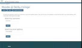 
							         Forgotten password - Moodle @ Derby College								  
							    