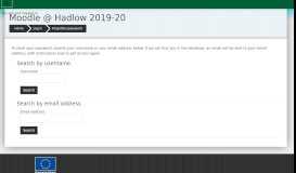 
							         Forgotten password - Moodle @ Hadlow - Hadlow College								  
							    