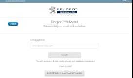
							         Forgotten Password - Peugeot Telematics								  
							    