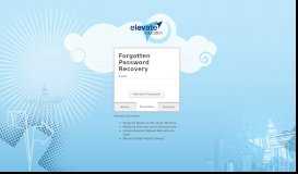 
							         Forgotten Password Recovery - Elevate Education - Portal								  
							    