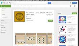 
							         Formalogy Lucky Numbers & Days - Apps on Google Play								  
							    