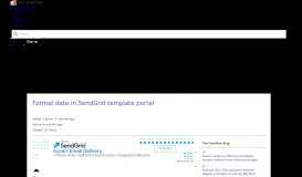 
							         Format date in SendGrid template portal - Stack Overflow								  
							    