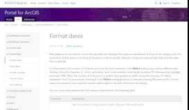 
							         Format dates—Portal for ArcGIS | ArcGIS Enterprise								  
							    