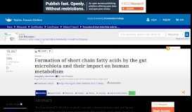 
							         Formation of short chain fatty acids by the gut microbiota and their ...								  
							    