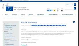 
							         Former Members | European Economic and Social Committee								  
							    