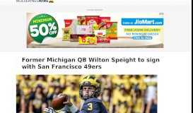 
							         Former Michigan QB Wilton Speight San Francisco 49ers NFL Draft ...								  
							    
