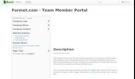 
							         Formet.com - Team Member Portal - AboutUs								  
							    