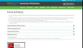 
							         Forms | Advocare Greentree Pediatrics								  
							    