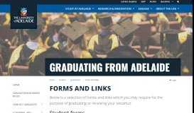 
							         Forms and links | Graduating from Adelaide - University of Adelaide								  
							    