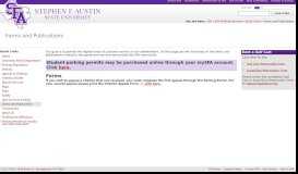 
							         Forms and Publications | Quick Links | Parking | SFASU								  
							    