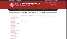 
							         Forms and Publications - Waterford-Halfmoon UFSD								  
							    