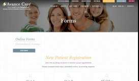 
							         Forms - Avance Care								  
							    
