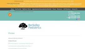 
							         Forms | Berkeley Pediatrics								  
							    