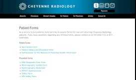 
							         Forms - Cheyenne Radiology Group								  
							    