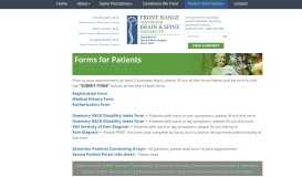 
							         Forms for Patients - Front Range Center for Brain & Spine Surgery								  
							    