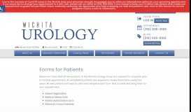 
							         Forms for Patients - Wichita Urology, Wichita, KS								  
							    