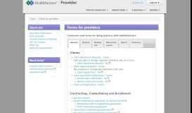 
							         Forms for providers - HealthPartners								  
							    