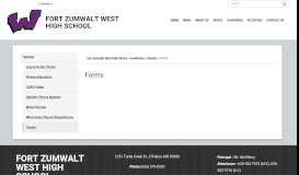 
							         Forms - Fort Zumwalt West High School								  
							    
