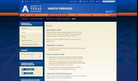 
							         Forms – Health Services – The University of Texas at Arlington - UTA								  
							    