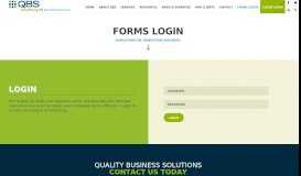 
							         Forms Login - QBS | Quality Business Solutions								  
							    