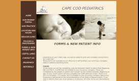 
							         forms & new patient info - Cape Cod Pediatrics								  
							    