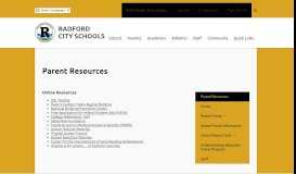 
							         Forms – Parent Resources – Radford City Schools								  
							    