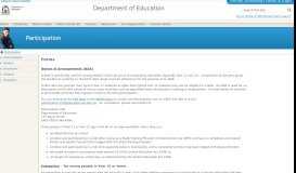 
							         Forms - Participation - The Department of Education								  
							    