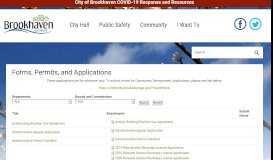 
							         Forms, Permits, and Applications | Brookhaven ... - City of Brookhaven								  
							    