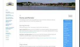 
							         Forms & Permits - Town of Germantown, Juneau County, WI								  
							    