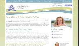 
							         Forms & Policies - AAMG Annapolis OB-GYN | Glen Burnie, Chester ...								  
							    
