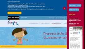 
							         Forms & Questionnaires - Shoreview Pediatrics								  
							    