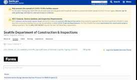 
							         Forms - Seattle Department of Construction and Inspections - Seattle.gov								  
							    