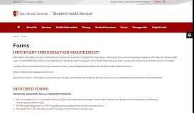 
							         Forms | Student Health Service - Stony Brook University								  
							    