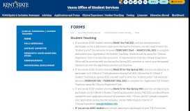 
							         Forms | Vacca Office of Student Services | Kent State University								  
							    