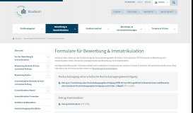 
							         Formulare für Bewerbung & Immatrikulation - Universität Potsdam								  
							    
