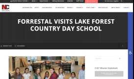 
							         Forrestal Visits Lake Forest Country Day School – North Chicago ...								  
							    