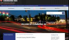 
							         Forsyth County Sheriff's Office | Clemmons, NC - Village of Clemmons								  
							    